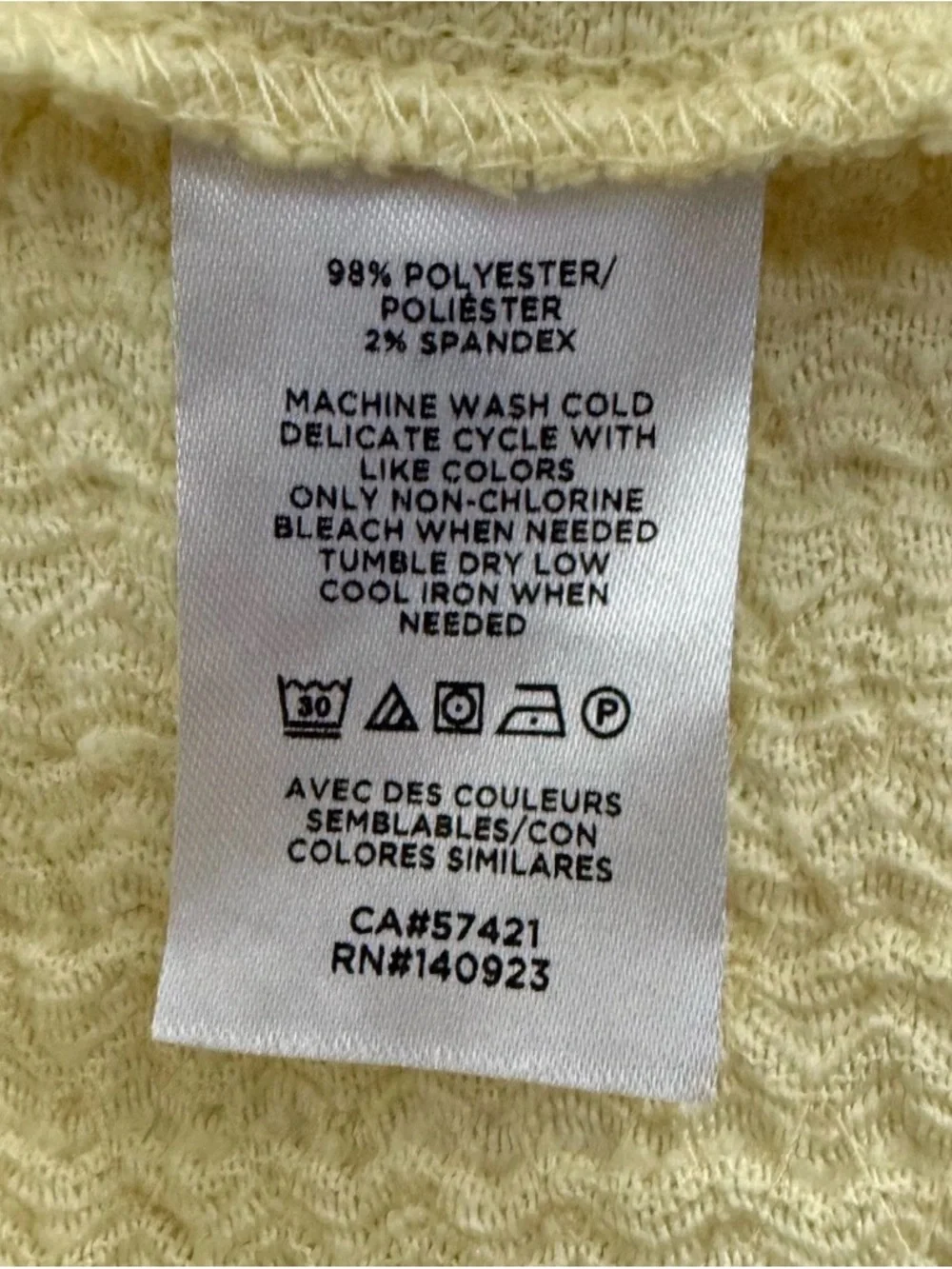 LOFT Pale Yellow Square-Neck Tie-Front Puff Sleeve Top